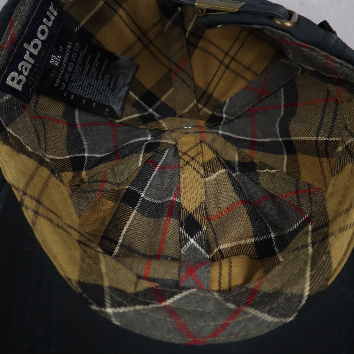 Barbour Waxed Cotton Baseball Cap - Classic Heritage Style View 6