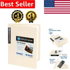 High Clarity 30-Pocket Art Binder - Customizable Spine for Easy Identification