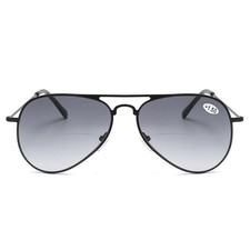 Ultralight Pilot Bifocal with line Men Reading Glasses Dual-use Sunglasses