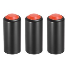 3PCS Battery Cover Mic Battery Screw on Cap Black Red