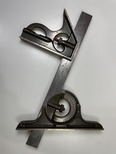 Lufkin 12" Machinist Combination Square No. 4 Grad w/ Protractor Head Vintage
