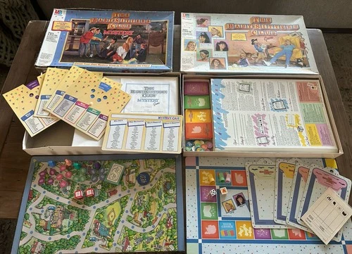 2 Vintage The Babysitters Club Board Games Mystery Milton Bradley Read!