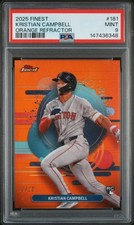 2025 TOPPS FINEST ORANGE REFRACTOR #181 KRISTIAN CAMPBELL 13/20 PSA 9