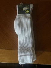 All in Motion Womens Crew Scrunch Socks 2 Pairs Shoe Size 4-10 White/Gray