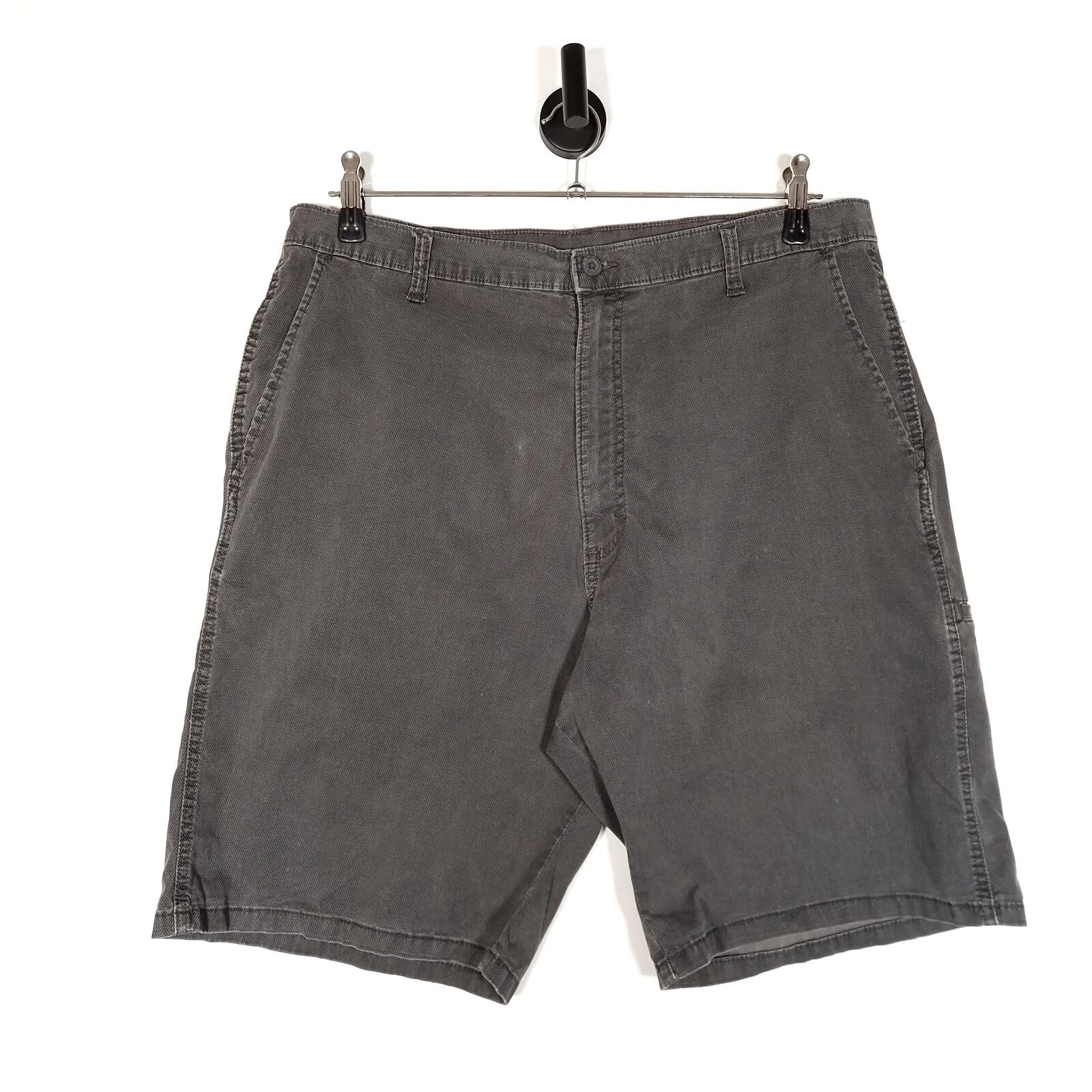 Wrangler Carpenter Shorts Size W38 Stretch Men's Grey Cotton Summer Utility