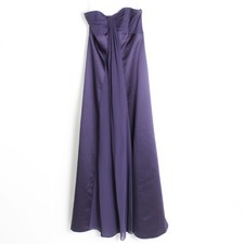 David’s Bridal Chiffon Purple Strapless Maxi Dress Size 6 Style F13274 Elegant