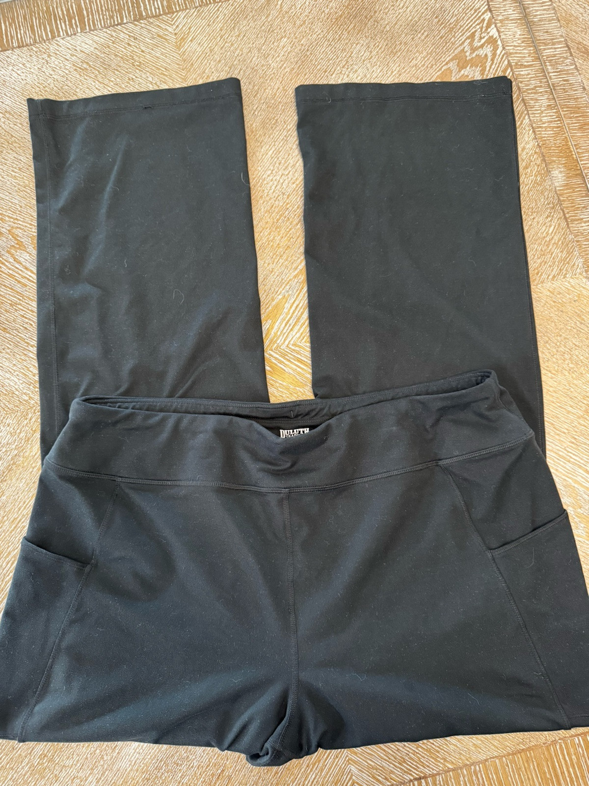 Duluth Trading Co Black Straight Leg Pants XL X 31 Waist 38” Inseam 32” Pockets