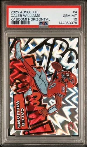 PSA 10 2025 PANINI ABSOLUTE CALEB WILLIAMS KABOOM! HORIZONTAL #4 144853379