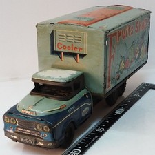 Vintage Tin Toy DODGE Fruits Shop Freezing Truck Friction Japan Parts
