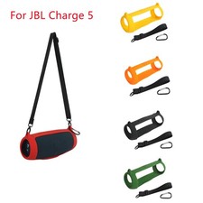 Bluetooth Speaker Silicone Cover Cushion Portable With Strap For JBL Charge 5-