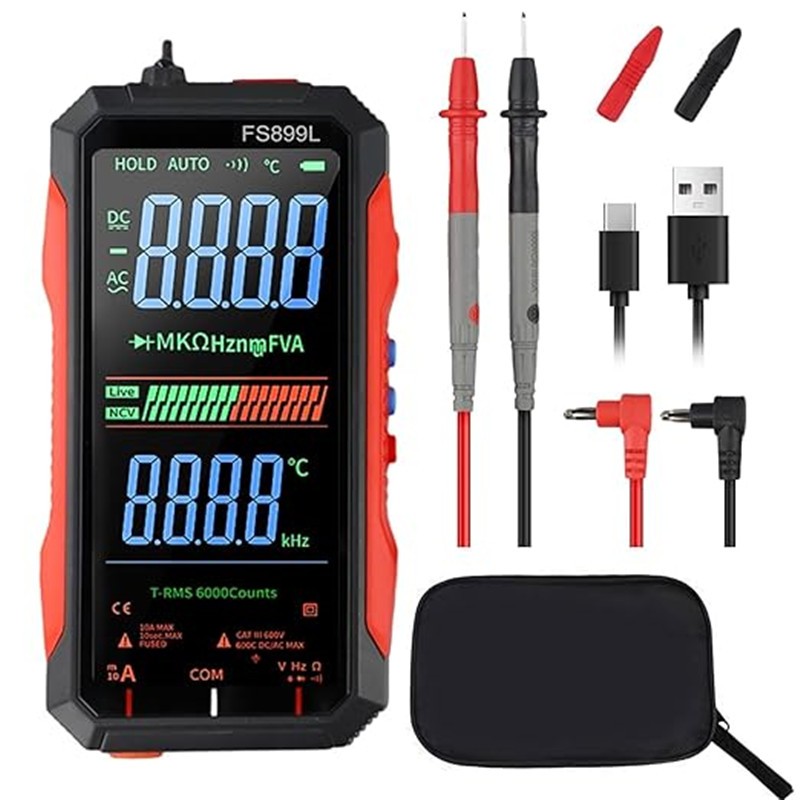 FS899L USB Rechargeable Digital Multimeter Tester for Electrical & NCV Testing