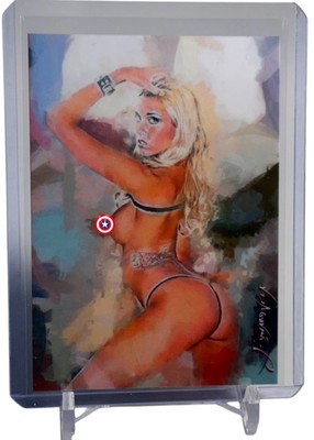 Heather Rae Young Limited Ed. Art Card 3 #23/50 Auto Signed by Edward Vela W/Top