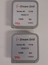 Lot of 2 YG-1 Y03C11 i-Dream Drill 11/16" TiAlN Carbide Inserts Series C  NEW