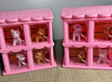 Set of 2 Pet House Dog Shelter Toy 4 Dogs Animal Shop Store