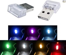 2Pcs USB LED Atmosphere Lights Mini Car Interior Accessories Ambient Lamp Uni