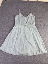 Gap Dress Fit & Flare Dress Summer Vacation Dress BLUE Sz Medium Tall