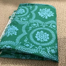 Jennifer Paganelli Fabric Casey Scroll Green Blue 2 yds Sis Boom Free Spirit