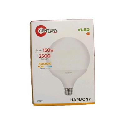HARMONY 80 CENTURY HOT VOLT 230 WATT 24 LUMENS 2500 E27 GLOBE LED LAMP