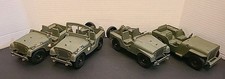 Vintage Marx Proccessed Plastic Co USA Willys Army Jeep With Gun Jeep Lot Of 4