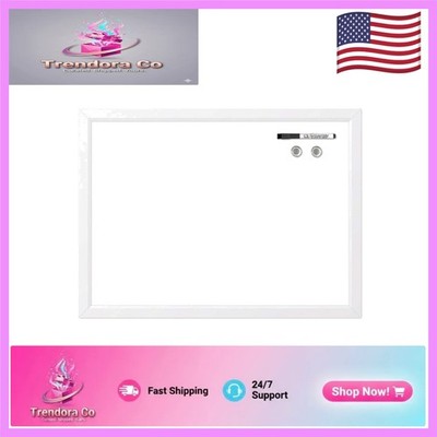 17'' x 23'' Magnetic Whiteboard with Easy Mount White Frame & Accessories