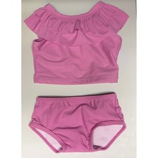 RuffleButts 3-6m NEW pink Ruffle Two Piece Swimsuit Set Baby Girls