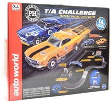 Auto World/ Hobbies T/A Challenge Mustang VS Camaro HO Scale Slot Car Race Set