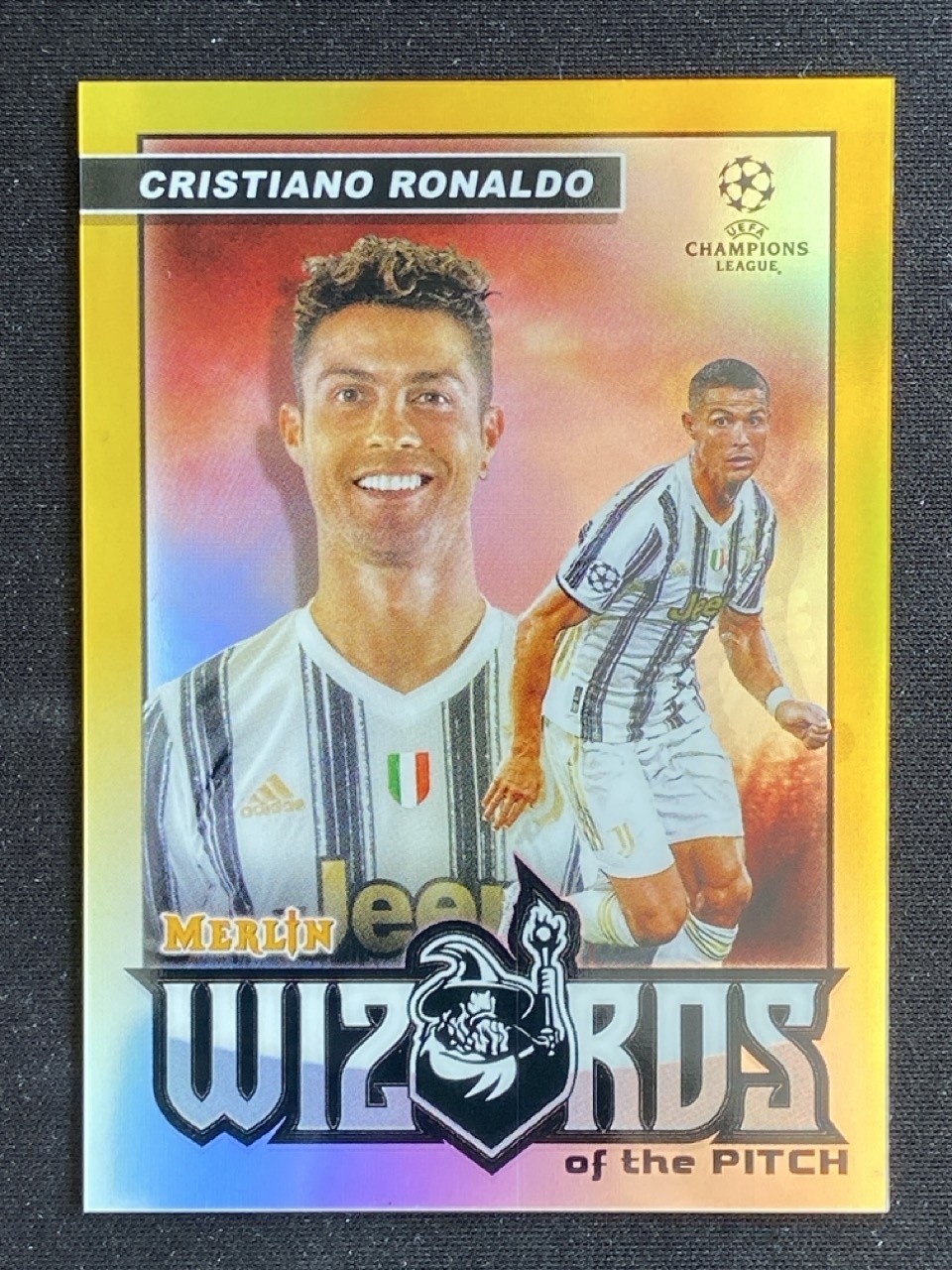 Cristiano Ronaldo 2020-21 Topps Merlin UCL Wizards of the Pitch Gold /50 #W-CR view 1