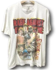 Retro Vintage WUTANG X RAGE AGAINST THE MACHINE TOUR Unisex Tee 2sided S-4XL