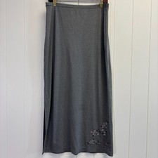 Vintage Cherokee Women Indie Floral Embroidered Maxi Skirt Size M Hipster Floral