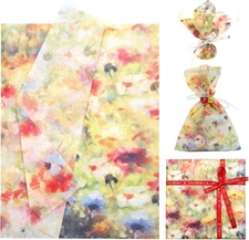 Benvo Floral Tissue Paper 20x29 Inch - 20 Sheets Decoupage Craft Monet 