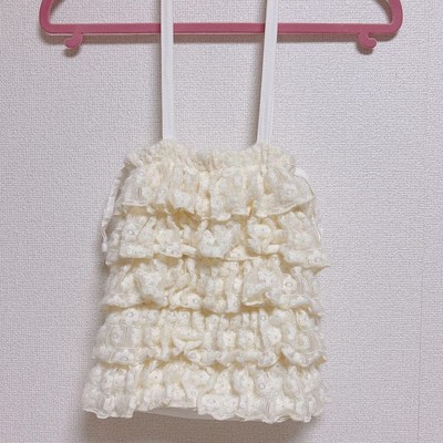merry jenny Lace Frill Tiered Tote