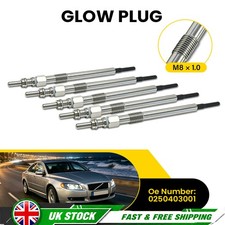 5x Diesel Glow Plug Heater Set For Volvo XC70 V70 XC90 S60 GE113 0250403001 Kit