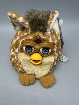Vtg Furby Buddies Giraffe Blue Eyes Bean Bag Plush Toy 1999 Tiger With Tag