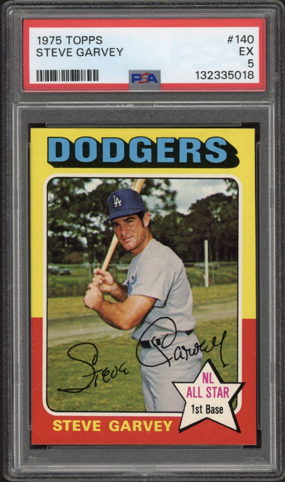 1975 Topps Steve Garvey #140 PSA 5 Excellent Los Angeles Dodgers