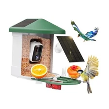 Bird Feeder with Camera with AI Identify Birds Species Solar Panel, Smart Green