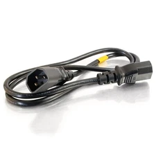 3 Feet Black Power Cord Extension Cable C13 to C14 IEC Heavy Duty 18AWG