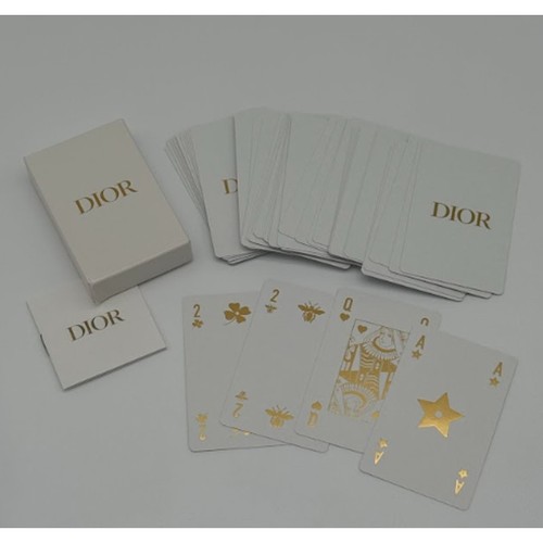 Dior Beauty Gold Foil Playing Cards White Complete Deck With Box