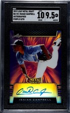 2019 Leaf Metal Draft Isaiah Campbell PURPLE /25 SGC 9.5 w/10 AUTO