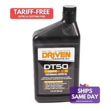 Driven Oil 2806, One Dt50 15W50 Synthetic Oil 1 Qt Bottle Performance Parts
