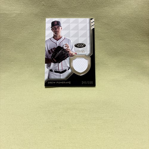 DREW POMERANZ 2018 TOPPS TER ONE BOSTON REDSOX WORN USED JERSEY PATCH RELIC /335