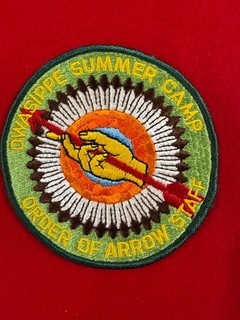 Rare 1986 Owasippe Summer Camp 4 7/8” Patch Order of Arrow Staff