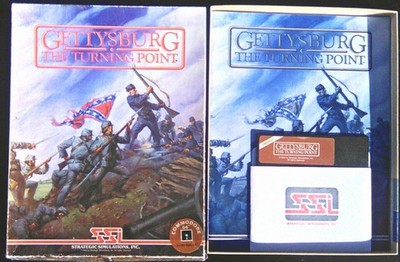 1986 SSI GETTYSBURG THE TURNING POINT COMMODORE 64 GAME 5 1/4'' DISK ORIGINAL BOX