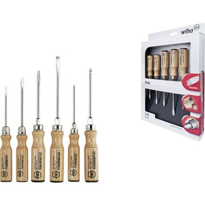 Wiha Werkstatt Schraubendreher-Set 6teilig Schlitz, Kreuzschlitz Phillips