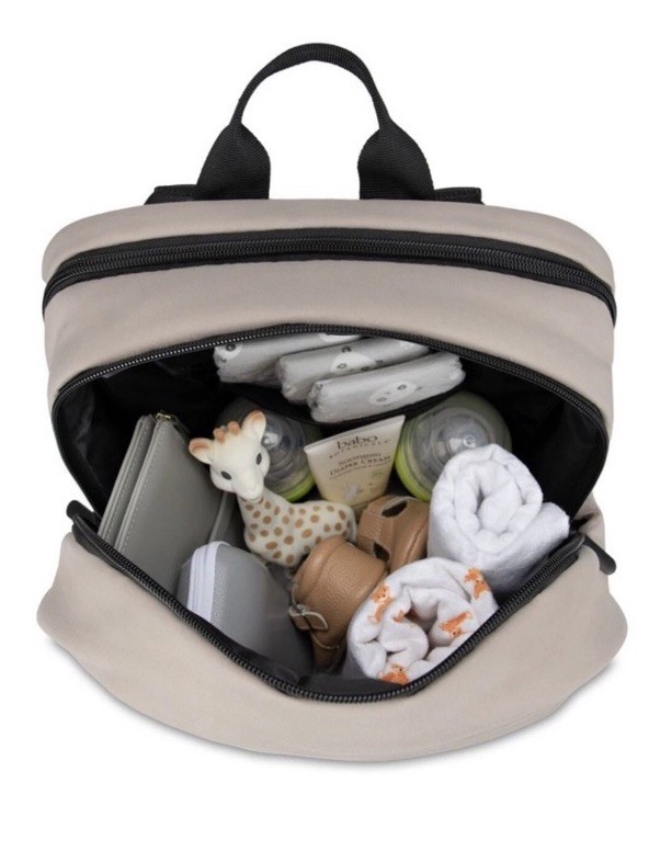 Baby Brezza Quilted Puffer Backpack Diaper Bag - Taupe New  display picture 2