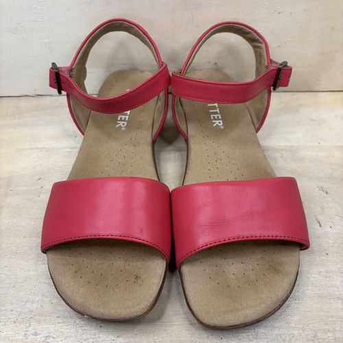 Hotter Tropic sandalo donna taglia 5 rosso pelle slip on fibbia scarpa estiva - Foto 5 di 13