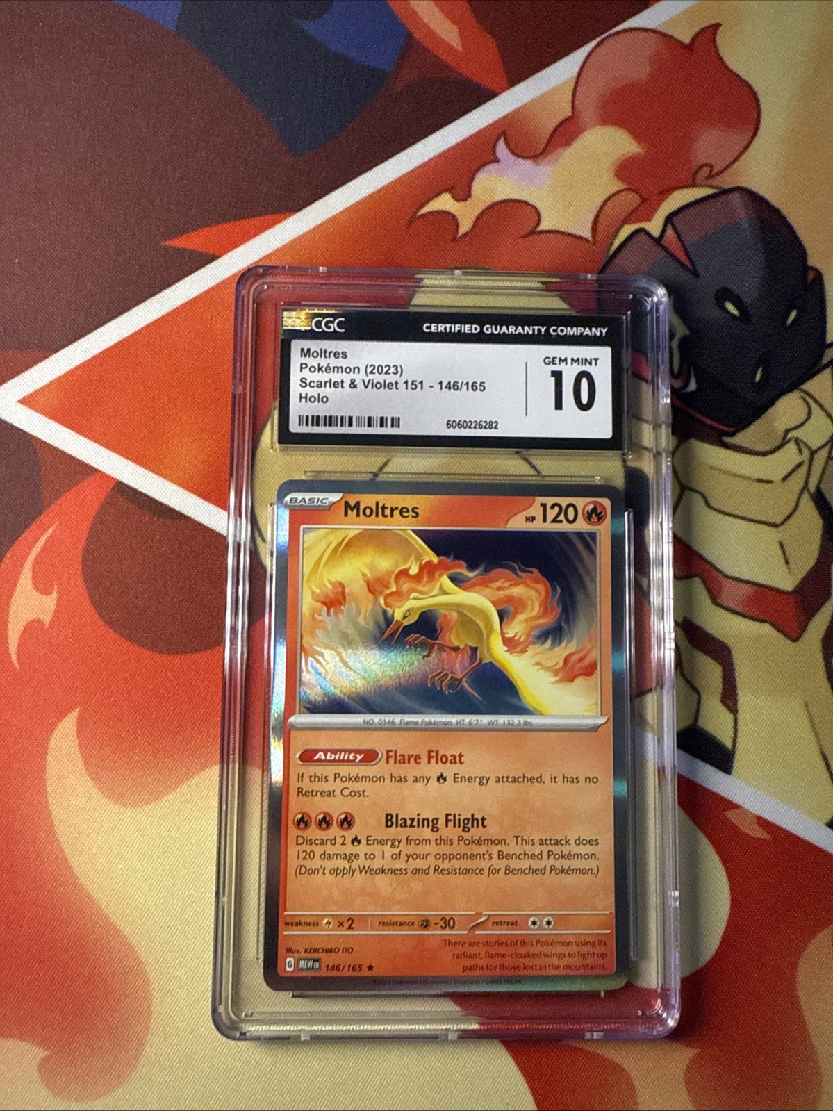 Moltres Holo Pokemon Scarlet & Violet 151 - CGC Gem Mint 10 146/165