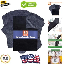 Carbon Paper for Tracing Graphite Transfer-Paper - 30 Pcs Black Graphite Pape...