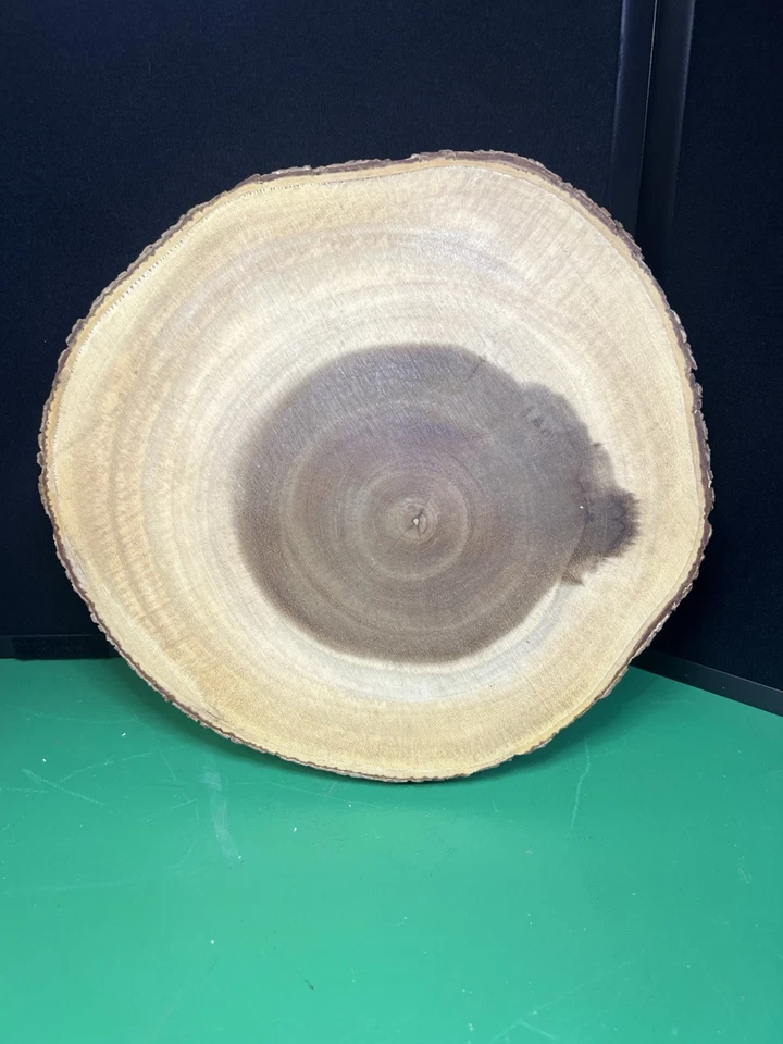 Authentic Lipper Tree Bark Feets Server Footed 11'" Diameter Wood Wooden Plate - Image 2 of 4