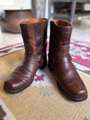 Frye Mens Americana Boot Size 9 M Brown Harness Stars Stripe 150 Anniversary 8R