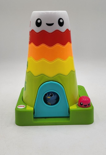 Fisher Price Stack & Slide Magic Mountain Lights/Sound Work Replaced Rolling Fig